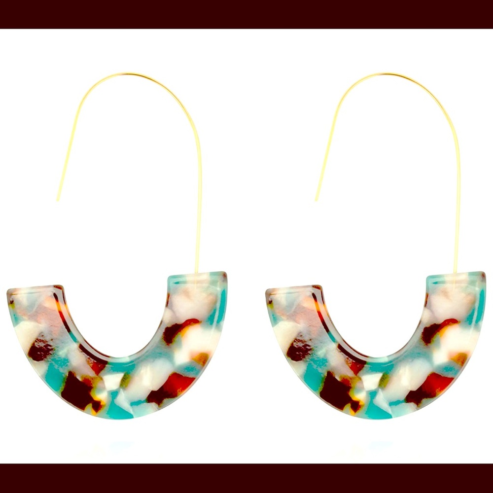 FAIDRA RESIN DROP EARRINGS tortoise Shell